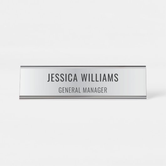 Plaque de Nom Personnalisée | Étiquette de Bureau (Devant)