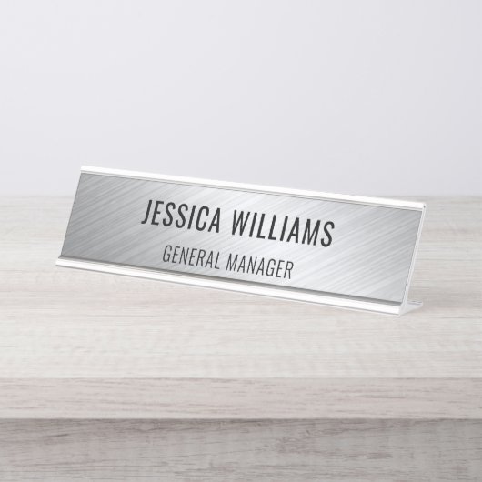 Plaque de Nom Personnalisée | Étiquette de Bureau  (Devant)
