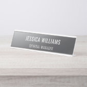 Plaque de Nom Personnalisée | Étiquette de Bureau (Devant)