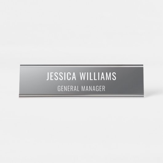 Plaque de Nom Personnalisée | Étiquette de Bureau (Devant)