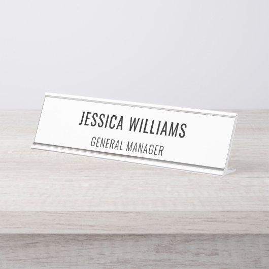 Plaque de Nom Personnalisée | Étiquette de Bureau (Devant)