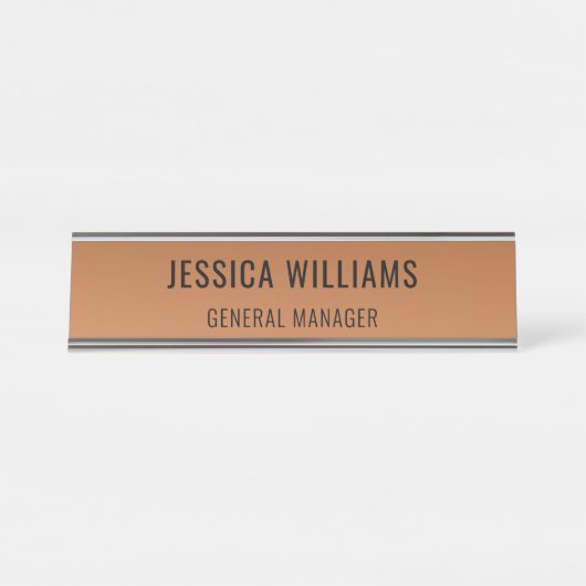 Plaque de Nom Personnalisée | Étiquette de Bureau (Devant)
