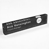 Plaque de nom personnalisée moderne avec logo