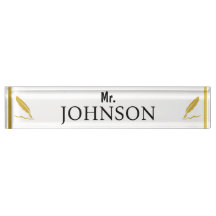 Plaque de nom personnalisée pour enseignant – Plum