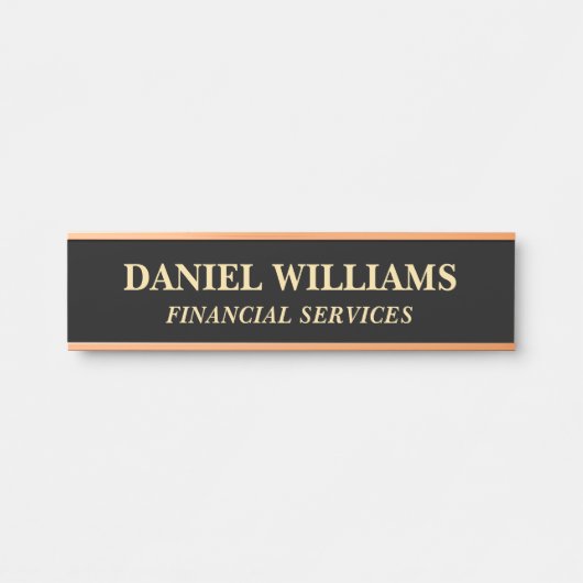 Plaque de nom personnalisée professionnelle pour p (Devant)