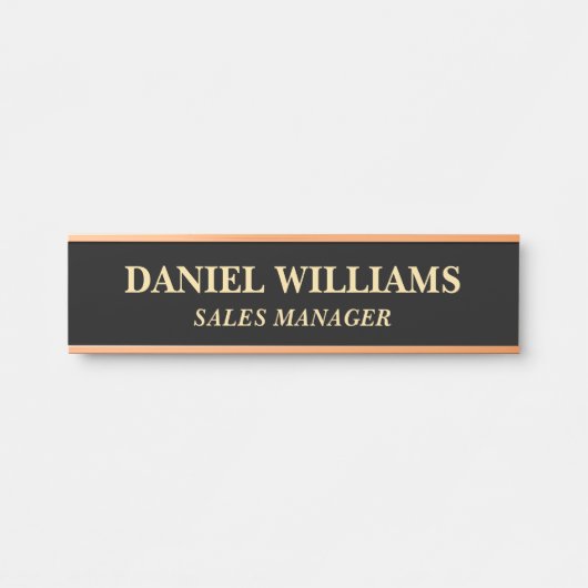Plaque de nom personnalisée professionnelle pour p (Devant)