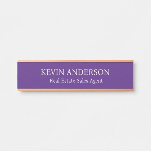 Plaque de nom personnalisée professionnelle pour p (Devant)