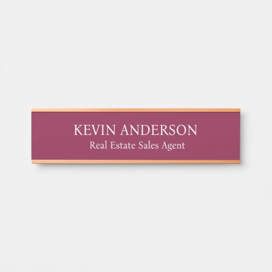 Plaque de nom personnalisée professionnelle pour p (Devant)
