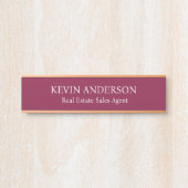 Plaque de nom personnalisée professionnelle pour p (Devant)