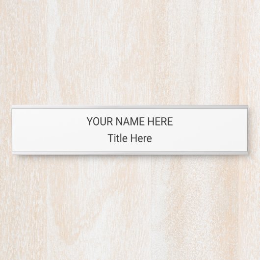 Plaque de nom personnalisée simple & enseigne long (Devant)