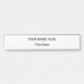 Plaque de nom personnalisée simple & enseigne long (Devant)