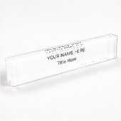 Plaque de nom personnalisée simple et panneau de b