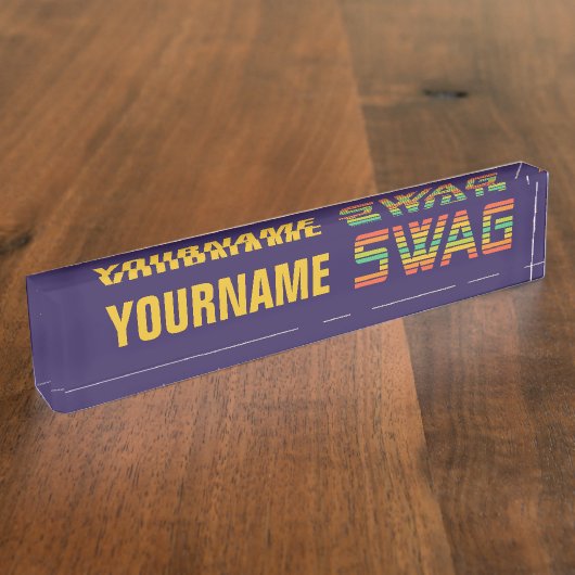 plaque de nom personnalisée SWAG (Taille)