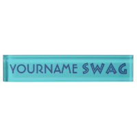 plaque de nom personnalisée SWAG