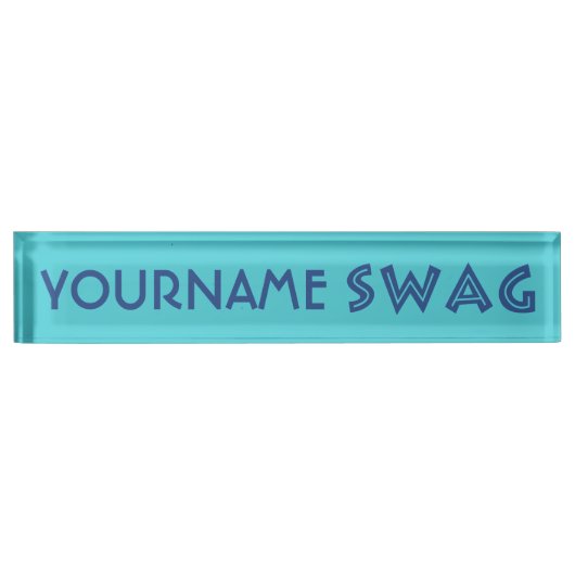 plaque de nom personnalisée SWAG (Devant)