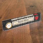 Plaque de nom pour le plaisir Apple de l'enseignan (Taille)