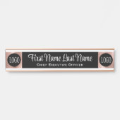 Plaque de nom pour porte de bureau Logo Office (Devant)