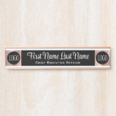 Plaque de nom pour porte de bureau Logo Office (Devant)