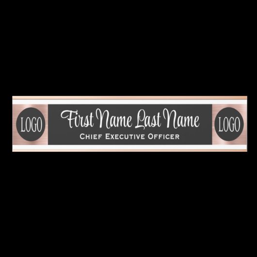 Plaque de nom pour porte de bureau Logo Office