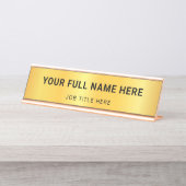 Plaque de nom professionnel personnalisée avec lig (Devant)