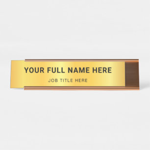 Plaque de nom professionnel personnalisée avec lig