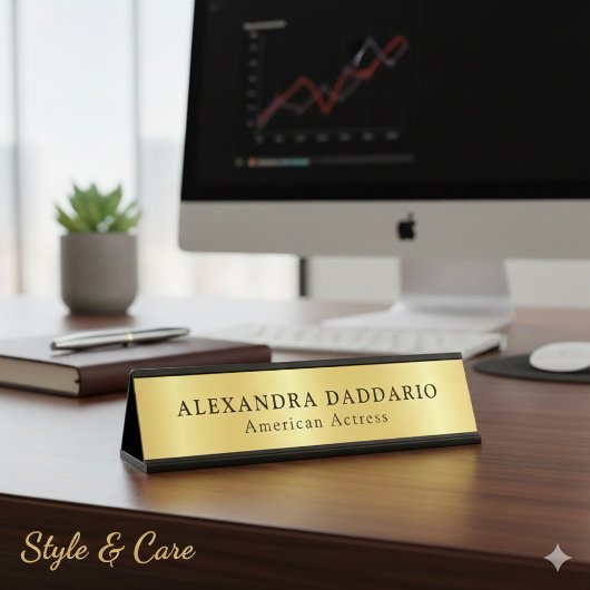 Plaque de nom professionnel personnalisée - Nom et