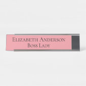 Plaque de nom rose femme (Devant)