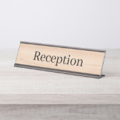 Plaque de nom simple de réception (Devant)