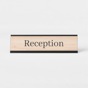 Plaque de nom simple de réception