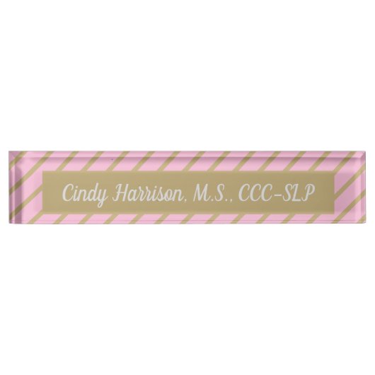 Plaque de nom SLP (orthophoniste) (Devant)