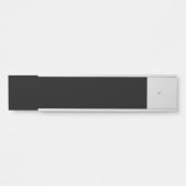 Plaque de nom, Standard (2" x 8"), Argent (Devant)