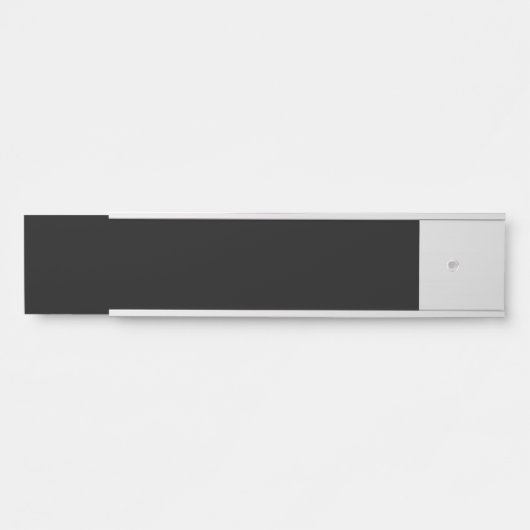 Plaque de nom, Standard (2" x 8"), Argent (Devant)