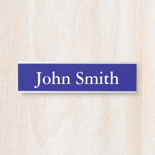 Plaque de nom, Standard (2" x 8"), Argent (Devant)