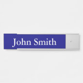 Plaque de nom, Standard (2" x 8"), Argent (Devant)