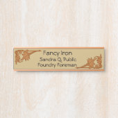 Plaque de nom - Supports de feuilles (Devant)