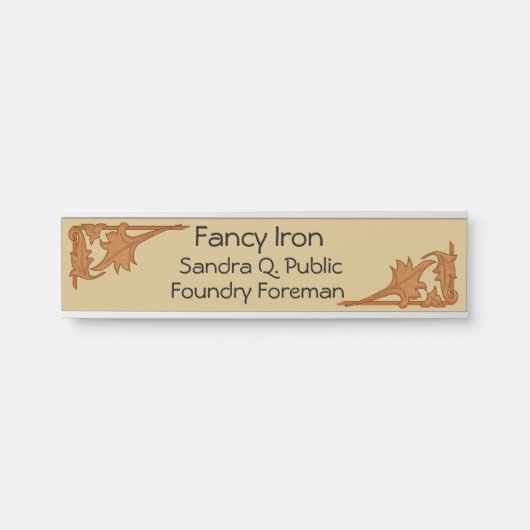 Plaque de nom - Supports de feuilles (Devant)