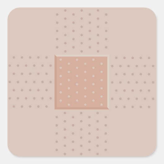 Plaque de pansement Médicale - Autocollant Carré (Devant)