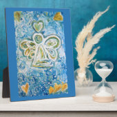 Plaque de peinture artistique Ange Bleu Doré Cadea (Côté)