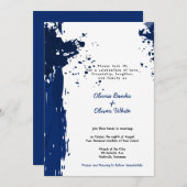 Plaque de peinture bleue royale - Faire-part de ma (Devant / Derrière)