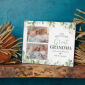 Plaque de photo de grand-mère avec verdure (Côté)
