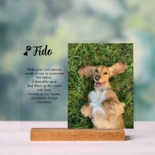 Plaque de photo personnalisée pour chien, chat et