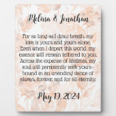 Plaque de poème d'amour personnalisée (Devant)