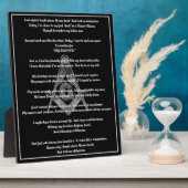 Plaque de poème Freemason (Côté)