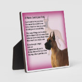 Plaque de poème maman - Grande conception de chien (Recto)