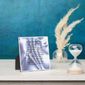 Plaque de poème papa - Design en soie bleue (Insitu)