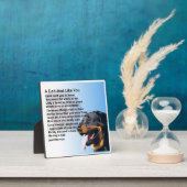 Plaque de poème papa - Rottweiller Chien Design (Insitu)