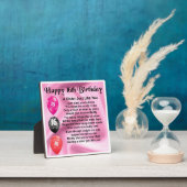 Plaque de poème Soeur 16e anniversaire (Insitu)