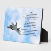 Plaque de poème Son de l'avion (Côté)