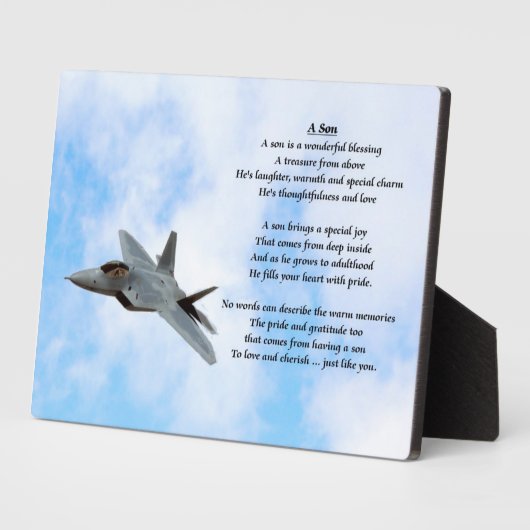 Plaque de poème Son de l'avion (Côté)