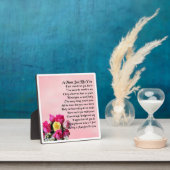 Plaque de poèmes maman - Design Rose (Insitu)